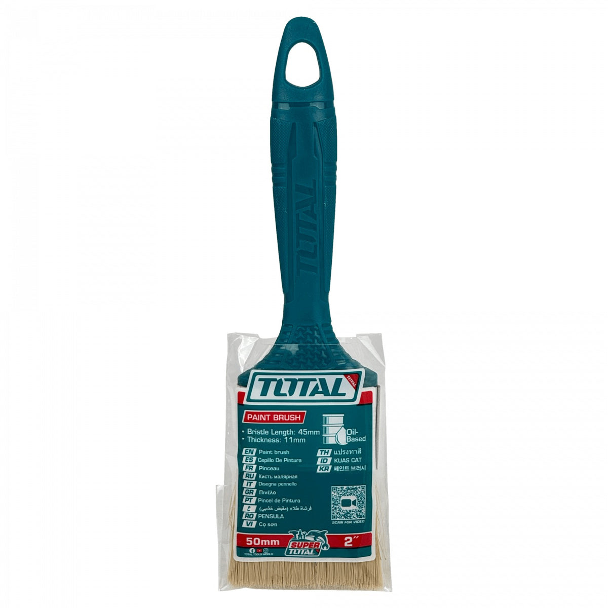 BROCHA-2 TOTAL 1-Brocha Para Pintura 2-pulgadas 50mm Plastico