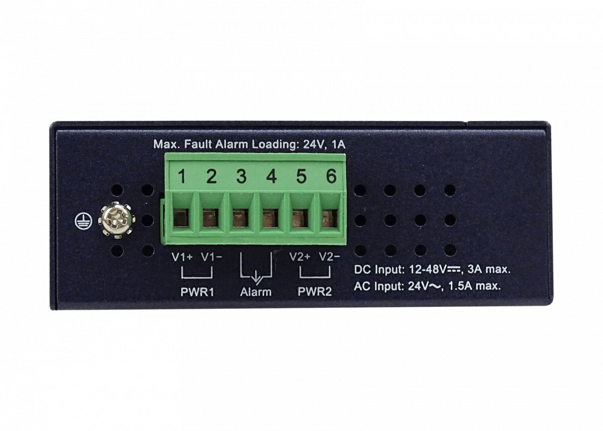 IGTP-805AT-LIQ Planet Convertidor de Medios Industrial Carril-DIN USADO SOLO EQUIPO 1-Puerto-1000-PoE 1-Ranura-SFP