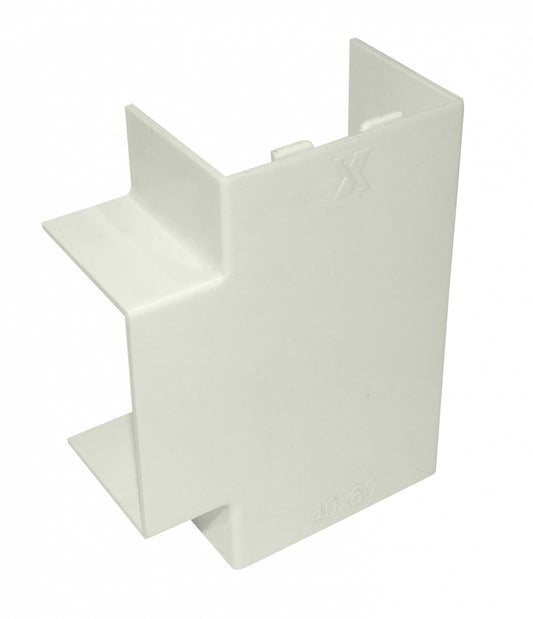 QN6T Derivación en T Blanca LINKCHIP 60x40mm CCA-6040-TE para Canaleta QN6W