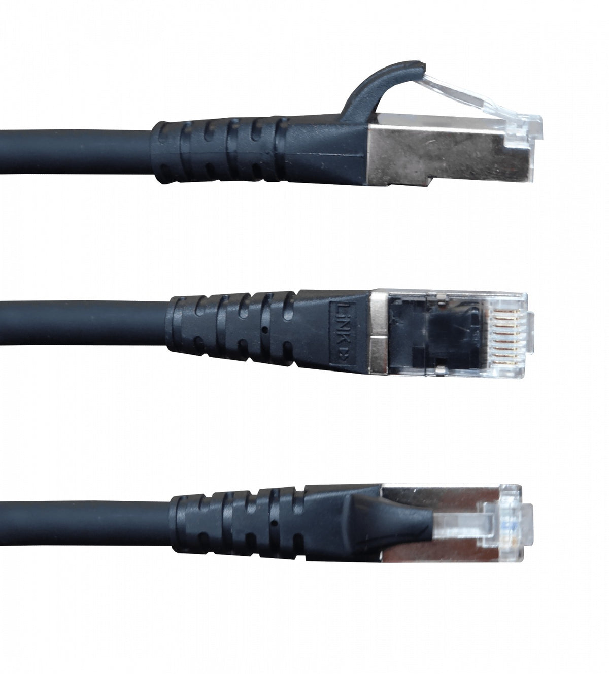 CP6SN-30L LINKMADE S/FTP CAT6 3mt NEGRO LSZH CABLE PATCH INYECTADO MULTIFILAR