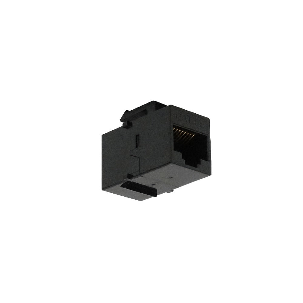 KC5NL Negro Cat5e UTP Acoplador RJ45-RJ45 Keystone de Inserción Directa
