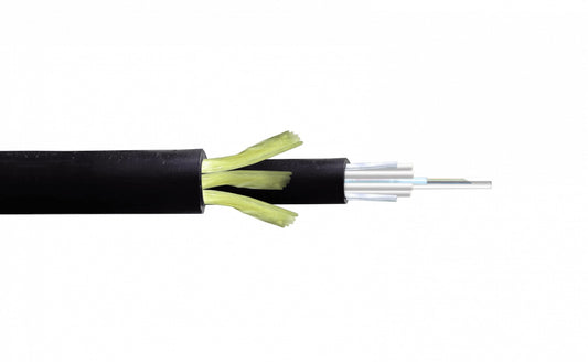 CFSS12 SM Cable ADSS monomodo de 12 hilos G652D con cubierta exterior de polietileno de doble camisa, tramo de 200 metros y diámetro de 13mm