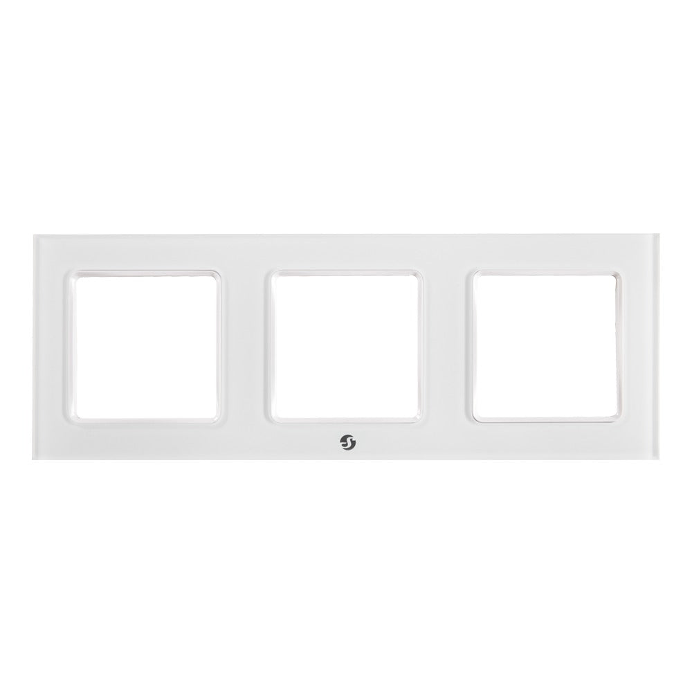 Marco Shelly Wall Frame 3 para 3 Tapas Shelly Wall Switch - Blanco
