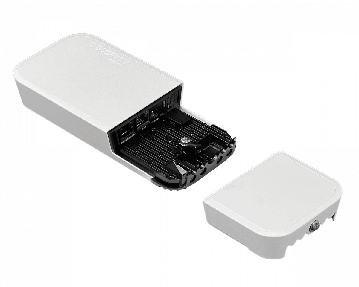 WAP-AC MIKROTIK Punto de acceso inalámbrico de exterior blanco, doble banda 2,4/5GHz 2x2, 25dBm, antena 2,5dBi, 2 puertos 1000, incluye PoE 24V, licencia L4