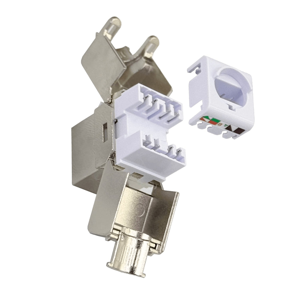 KJAU. UI UI 1u Cat6A STP FTP Blindado Punchab Metal RJ45 UACC-KEYSTONE-JACK-C6A UACC-KEYSTONE-JACK-C6A UBIQUITI