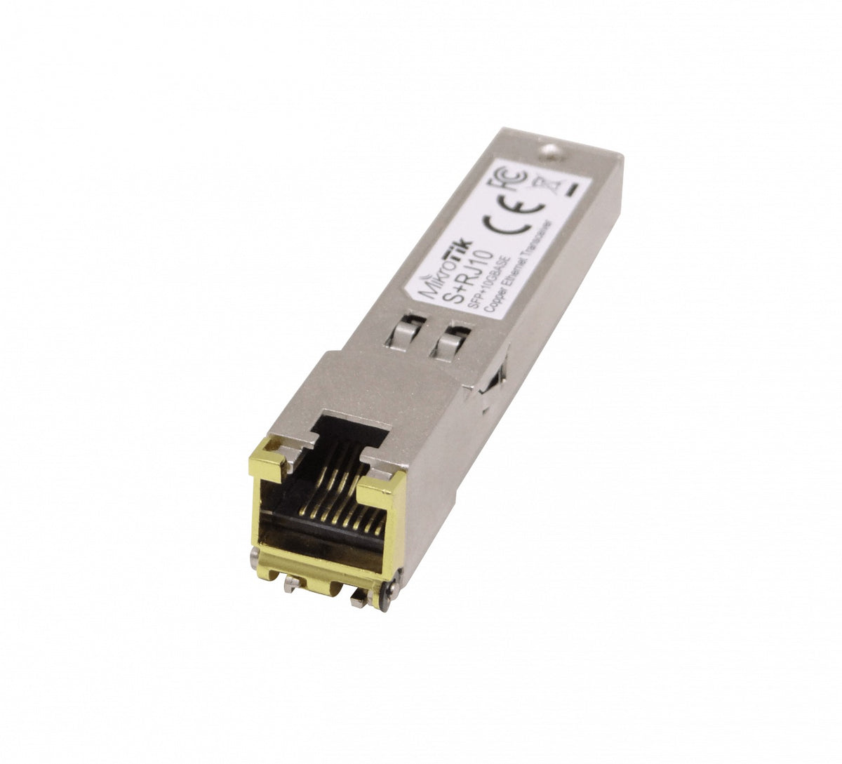 S+RJ10 MIKROTIK Transceptor SFP+ 10GBASE-T de Cobre con Puerto RJ45 Multigigabit (10/100/1000/2500/5000/10000)