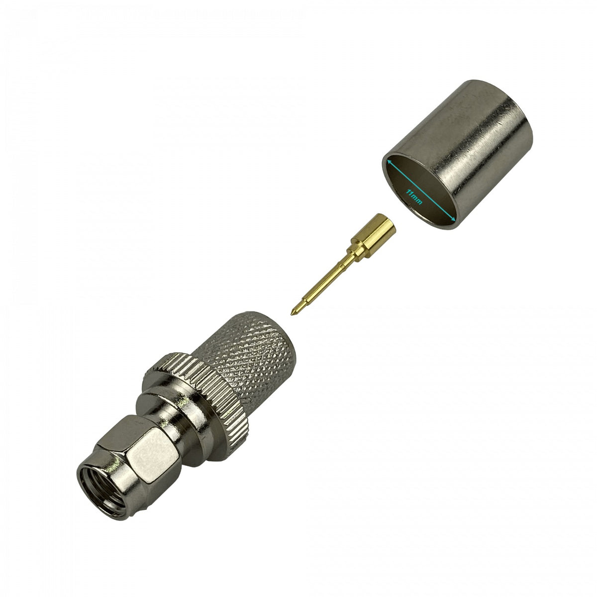 SM4C Conector Macho SMA para Cable Coaxial LMR400 Serie-400