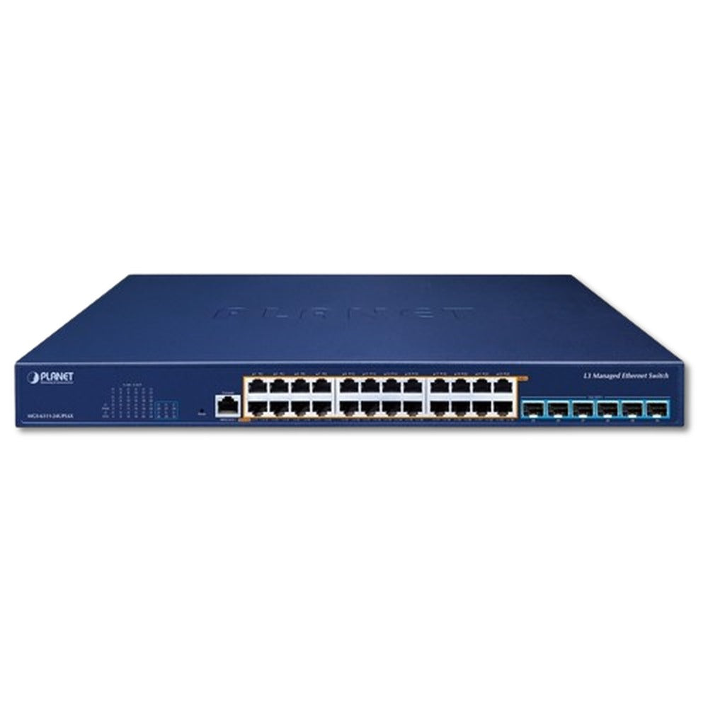 Switch Administrable L3 24 Puertos 2.5G PoE++ + 6 Puertos 10G SFP+ PLANET MGS-6311-24UPL6X
