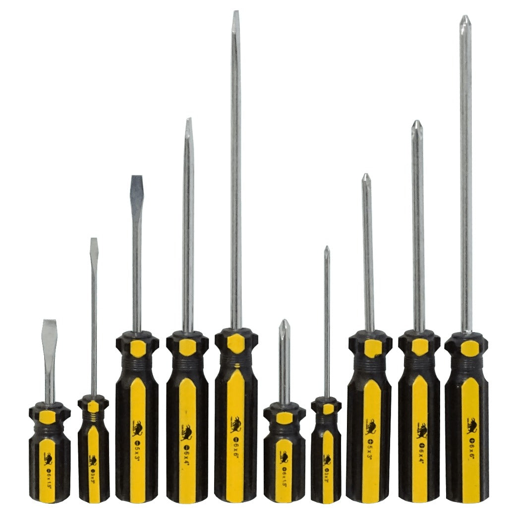 LLADORES-10 Kit 5-Paleta-3-5-6-6-6 / 5-Cruz-0-1-2-2-2 10-Destornilladores TN0311