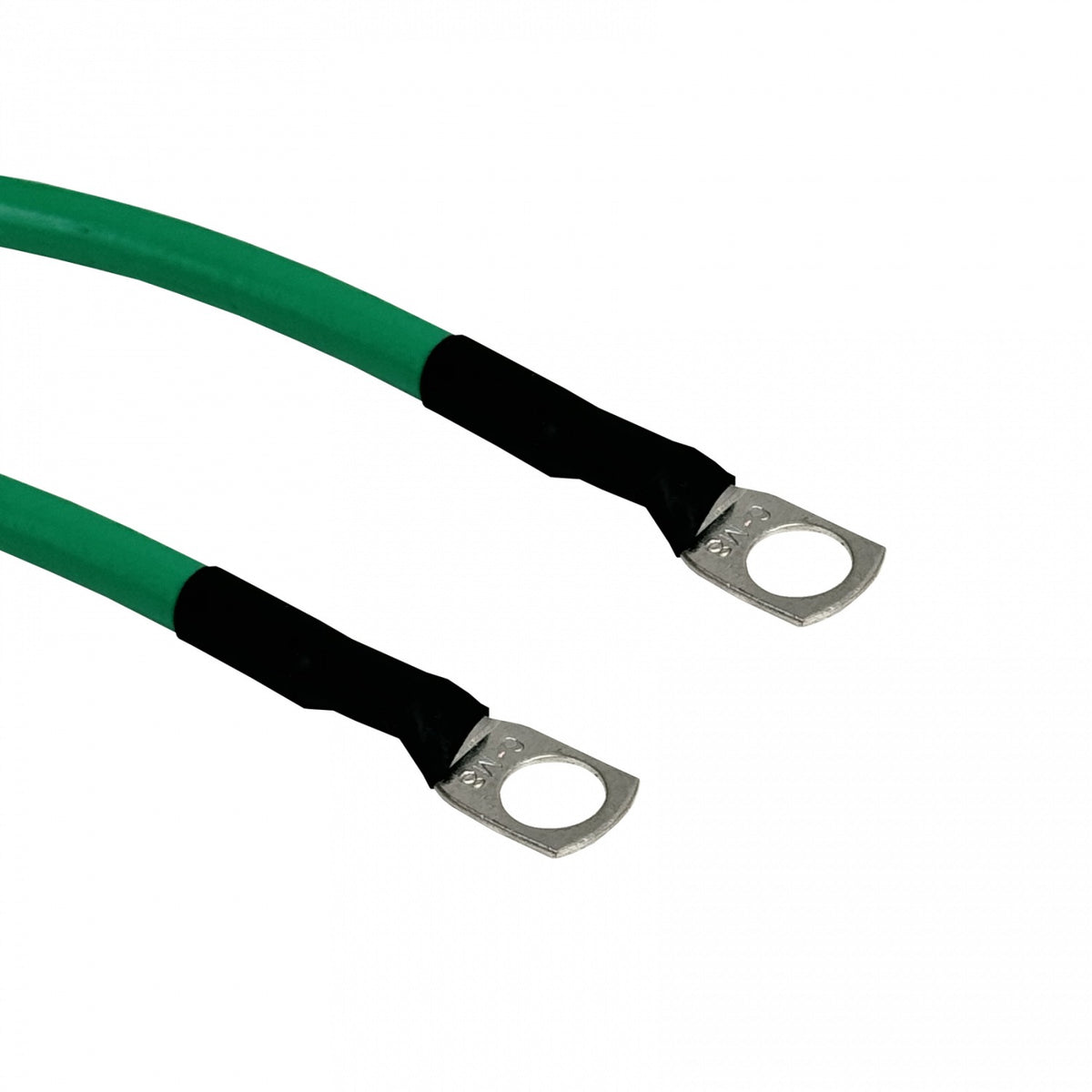 BTV158. Cable 50cm 13,3mm2 6AWG Verde 8mm-Diametro-Conector 0,5mt