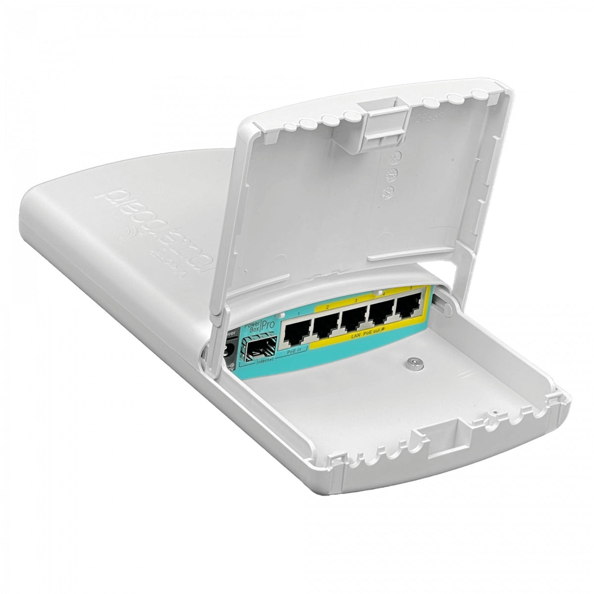 POWERBOX-PRO MIKROTIK Router de Exterior 800MHz 5-1000(4-Puertos-PoE) 1-Puerto-SFP L4 12-57V RB960PGS