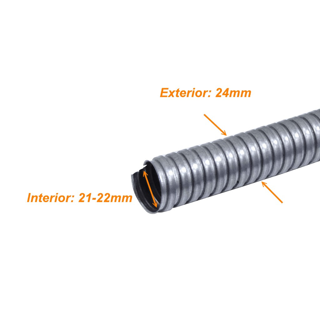 FLEXE25 Solo-Metal 25mm Bobina-40mt Tubería Flexible Diámetros ext/int 24/22mm