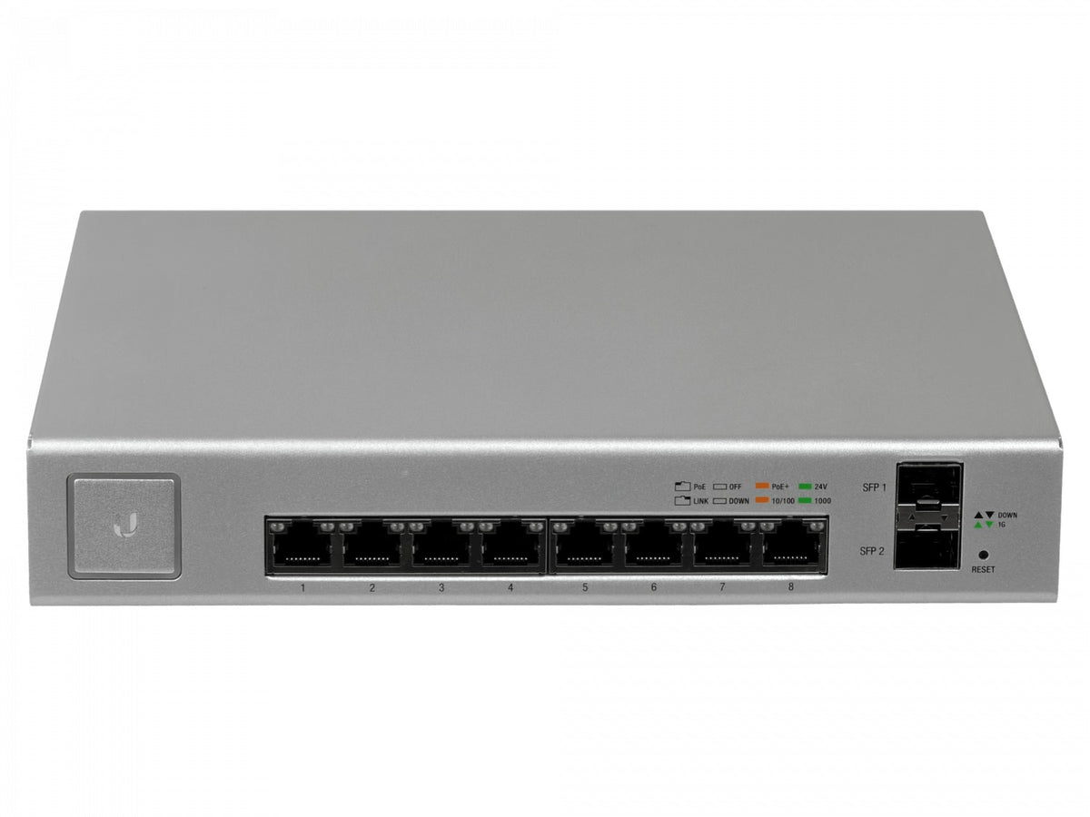 US8-150W. UI Conmutador 120W-tot 8-1000-PoE24/48af/52at 2-SFP req-UniFi US-8-150W-EU. UBIQUITI