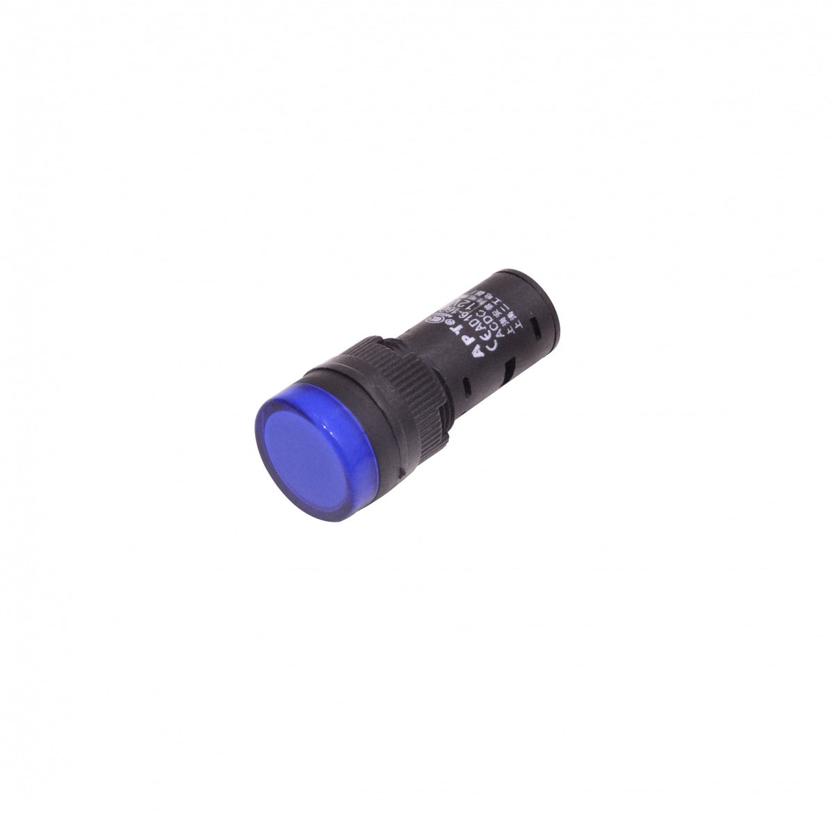 PILOTO-LED-A-12V Azul Indicador Luminoso LED 12VCC/CA 15mm-diámetro 19mm-cabezal 45mm-alto