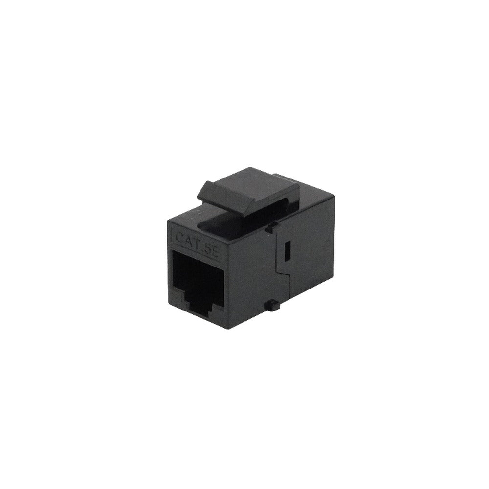 KC5NL Negro Cat5e UTP Acoplador RJ45-RJ45 Keystone de Inserción Directa