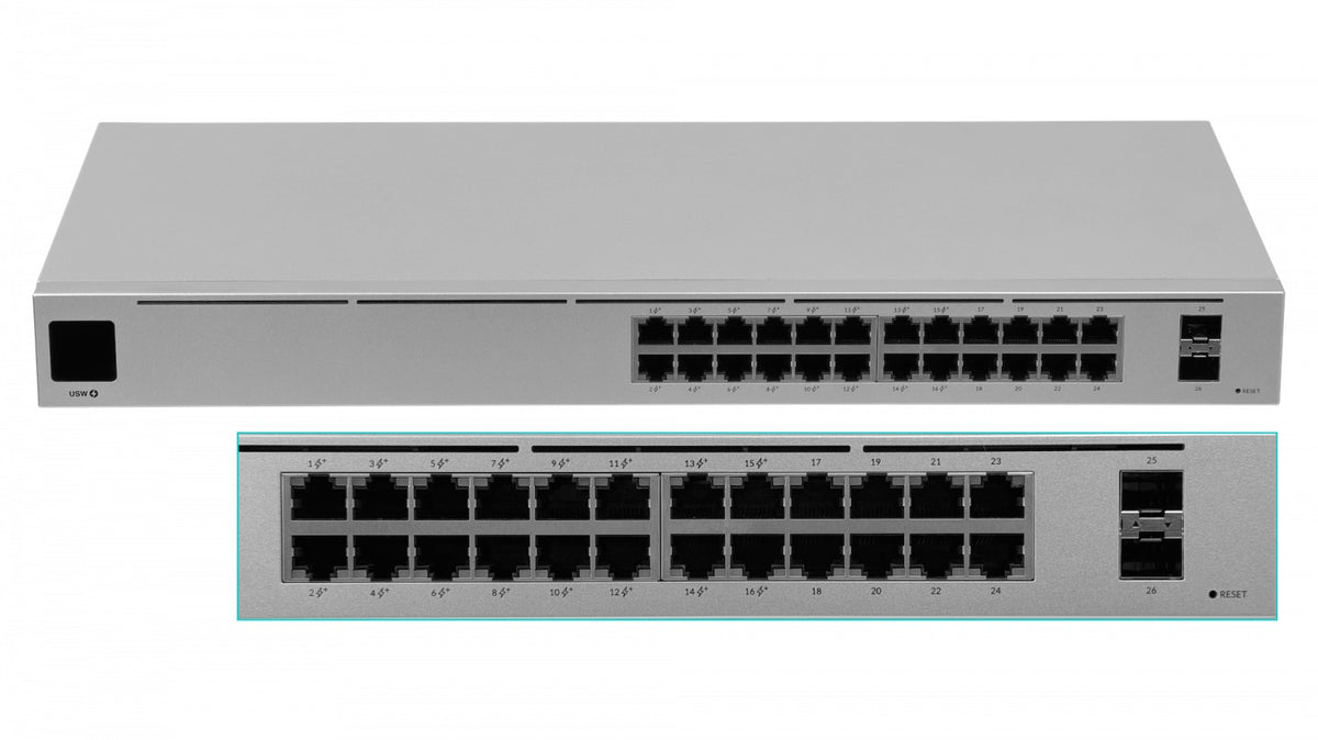 USW-24-POE-LIQ. UBIQUITI DE SEGUNDA MANO Conmutador 95W-tot 24-1000-16PoE/48af/52at 2-SFP req-UniFi