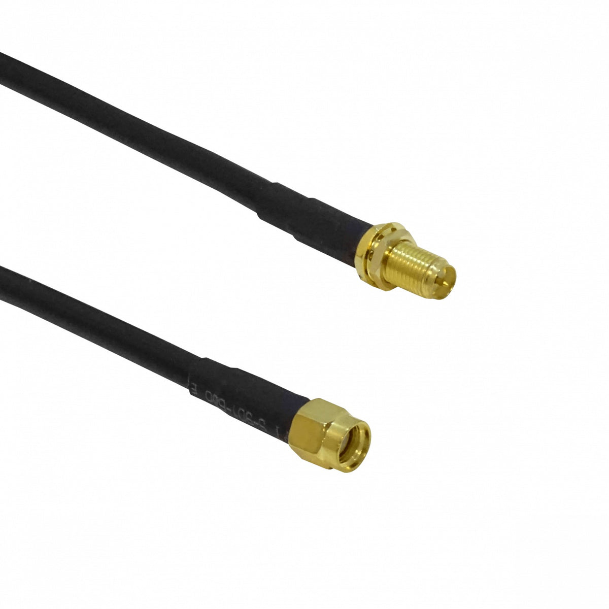RM2RH-15. Cable coaxial RG58 de 15 metros (1500 cm) color negro con conectores RPSMA hembra a RPSMA macho
