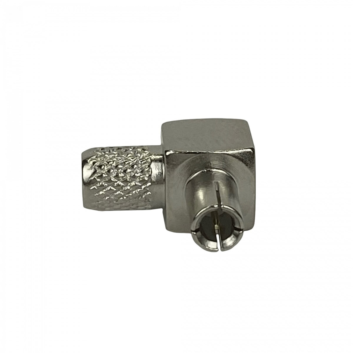 8M2J TS9-Macho en ángulo recto LMR195 Conector engarzable para RG58 RG142