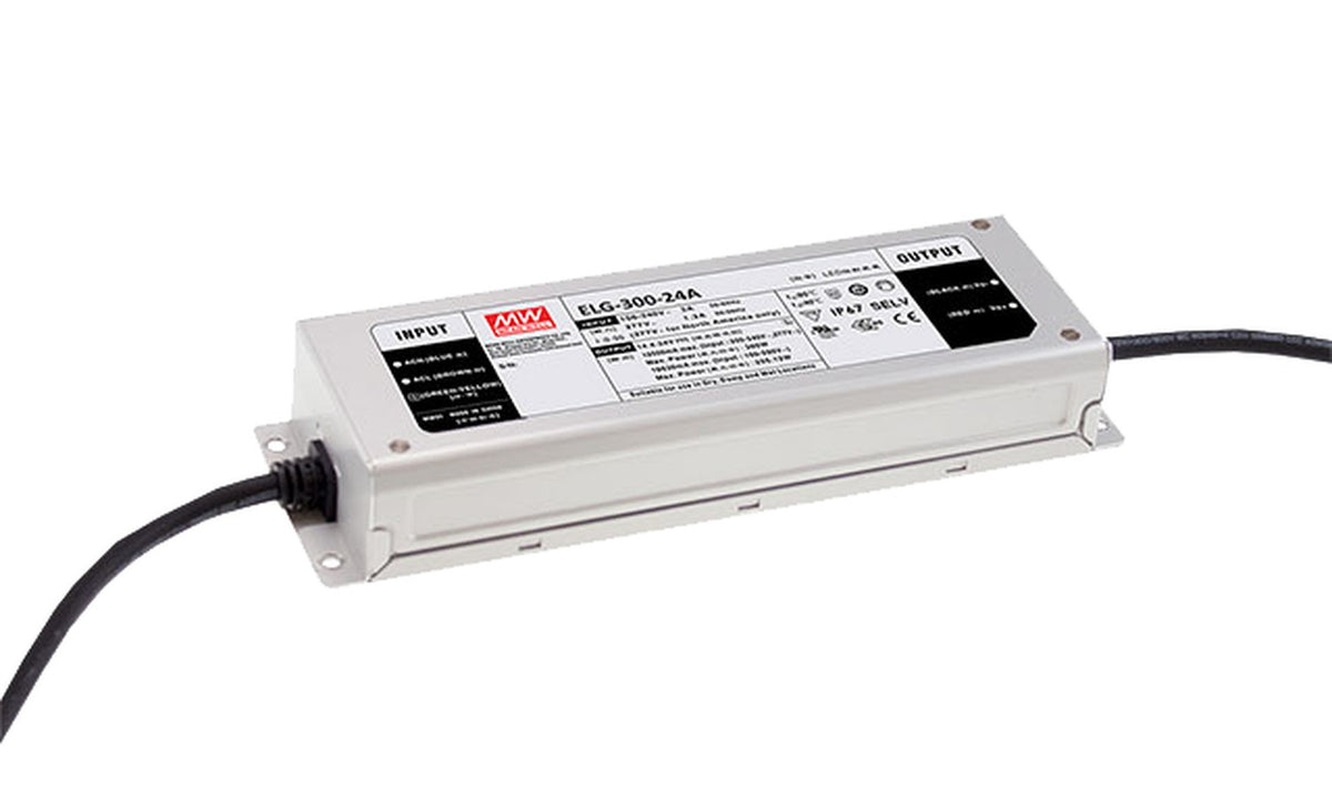 Driver LED carcasa metálica voltaje PFC 300W ELG-300 - 12V