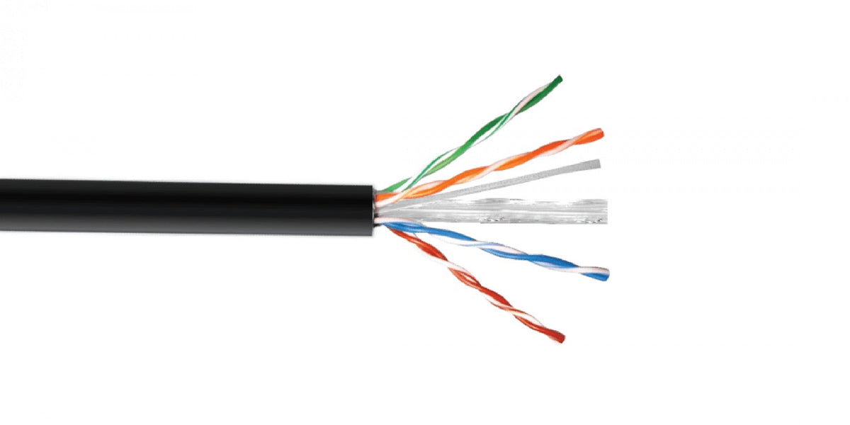 CBXR-UN3 LINKCHIP 0,57mm sim-Cat6 PE Exterior Negro Cable UTP 305mt Cobre Sólido