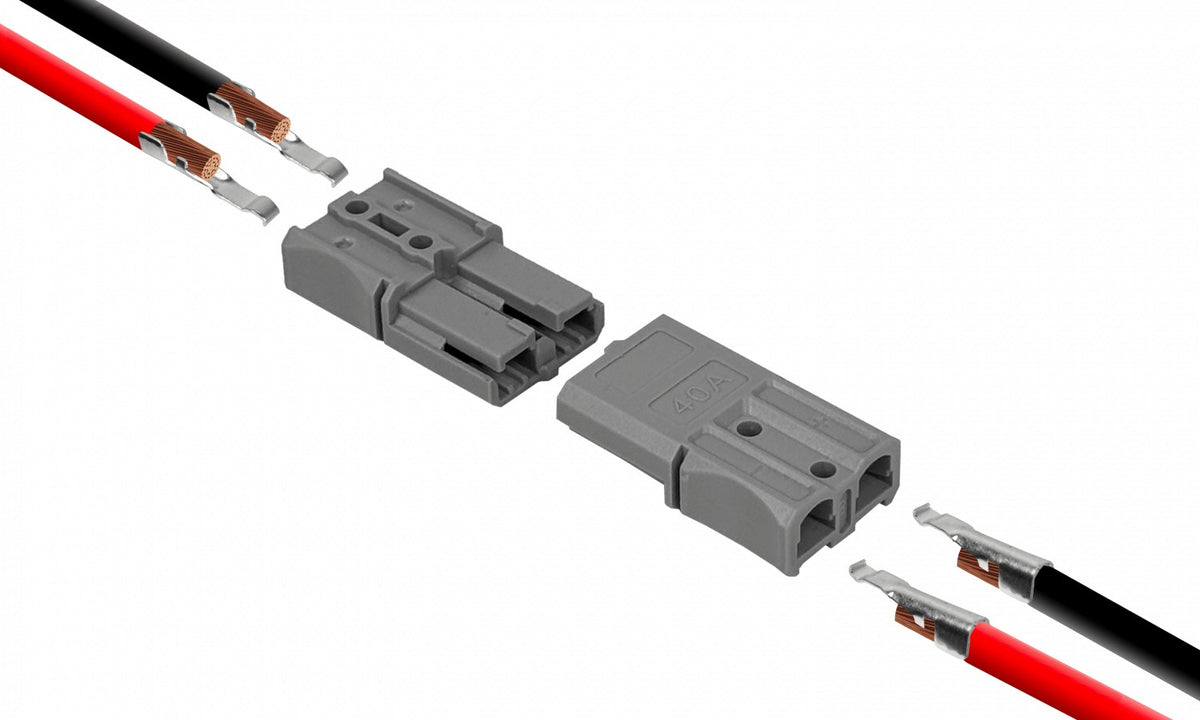 BTAA40 conector Anderson SB40 de 40 amperios 5mm dos unidades color gris terminales de enchufe macho