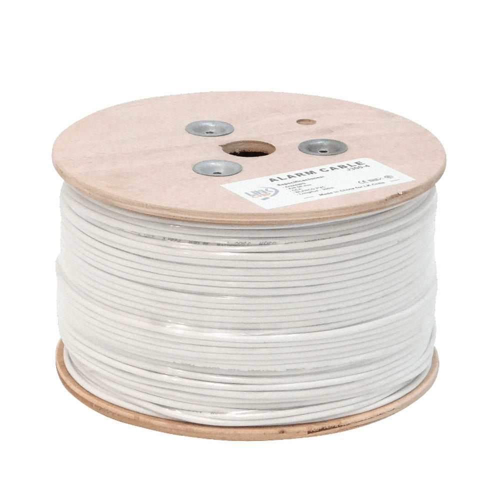 J300-4 Rollo de 300 metros de Alambre Telefónico Redondo de 2 Pares 4 Hilos 24AWG de Aleación CCA 4x0,5mm