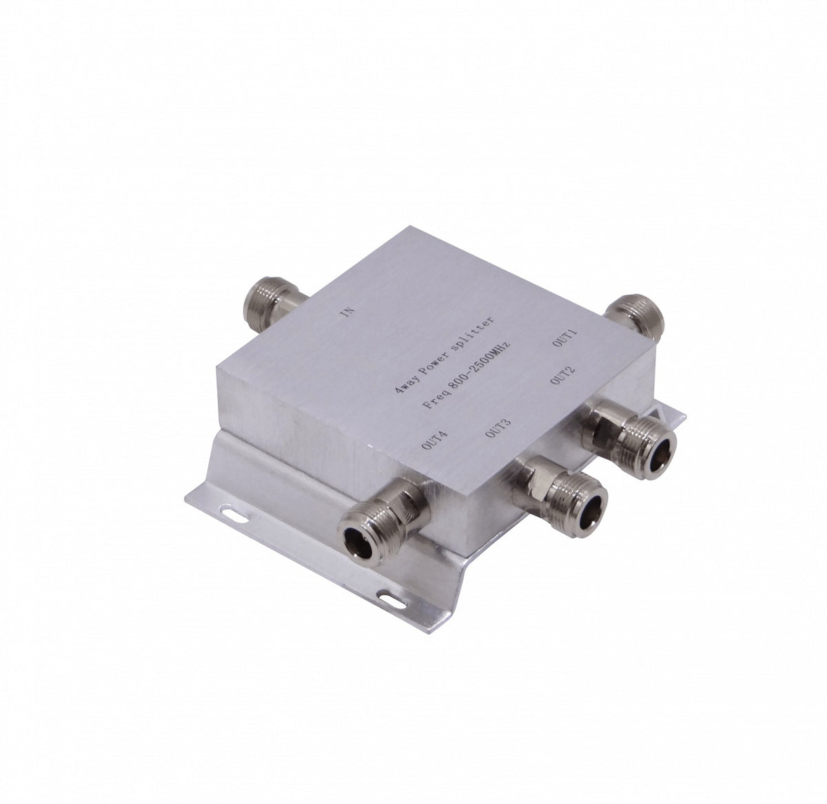 SCW04N Divisor de señal RF de 5 salidas tipo N hembra, rango de frecuencia 380-2500 MHz (0,38-2,5 GHz) compatible con 2,4 GHz