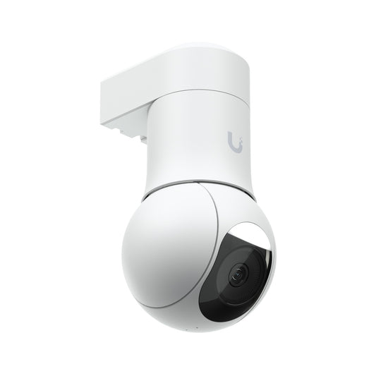 UVC-G5-PTZ. Cámara IP blanca PTZ de 4 MP, alcance de 20 m, rotación de 100/350°, rango 1-100, doble cámara, requiere PoE-at, modelo UVC-G5-PTZ-W, marca UBIQUITI.