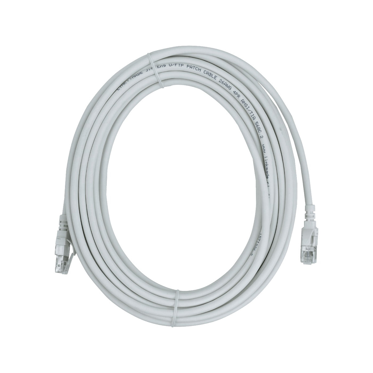 C6AW-100 LINKMADE 10mt Cat6a U/FTP Blanco LSZH Cable Patch Inyectado Multifilar