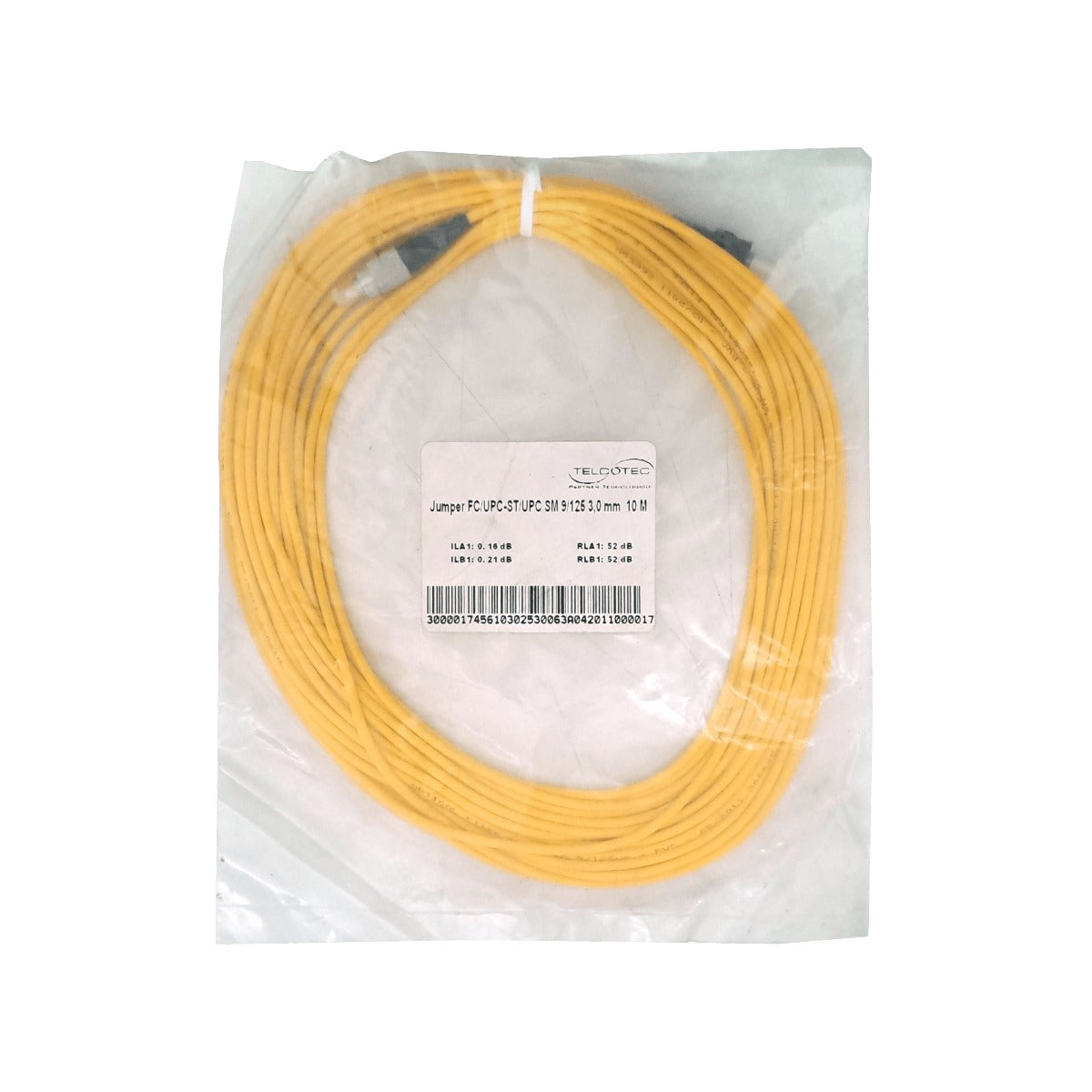 JFSTF10X 10 metros ST-FC Monomodo SM Simplex Latiguillo de Fibra 3.0mm 9/125um LSZH