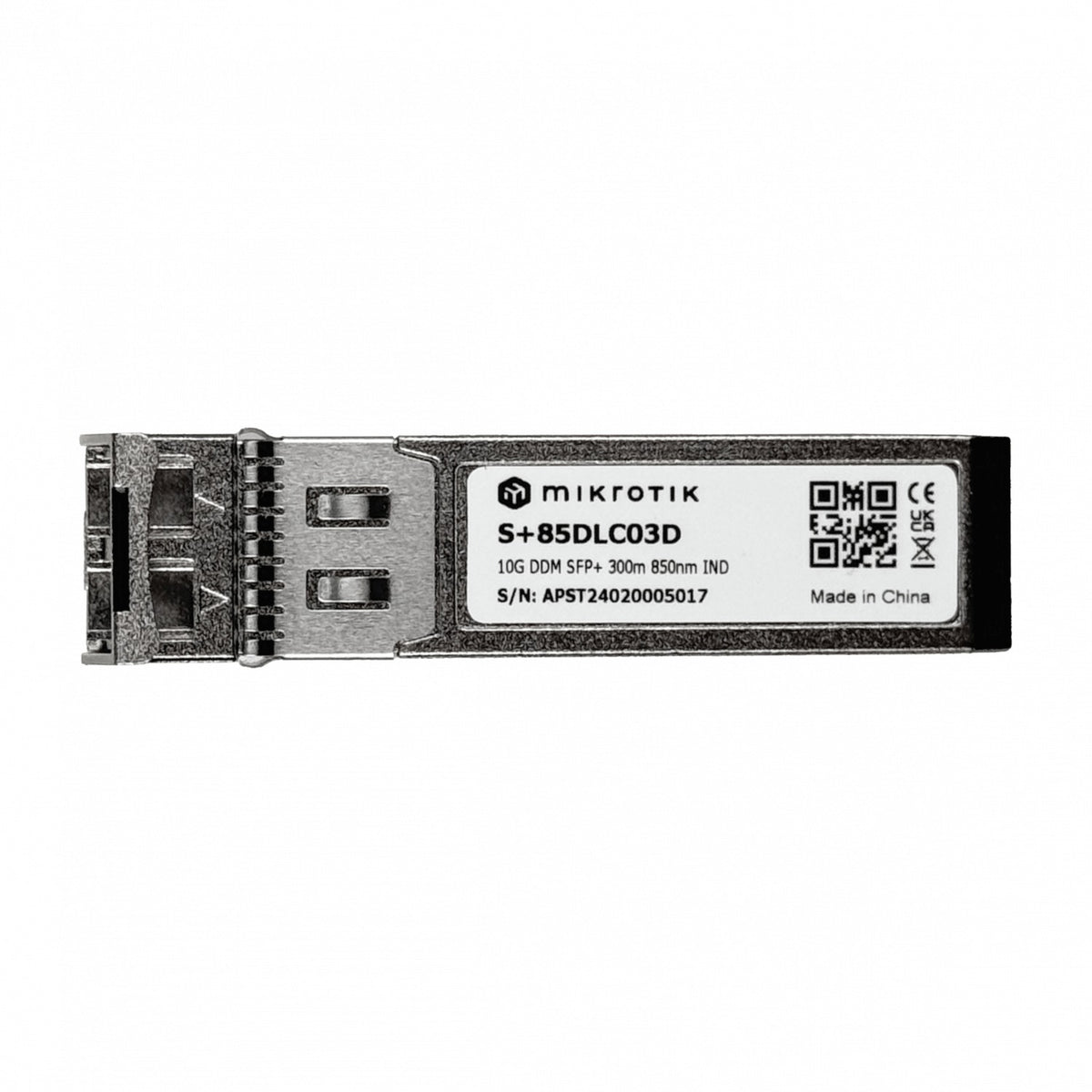 S+85DLC03D MIKROTIK 2-LC 1G/10G MM 300mt 850nm Transceptor SFP+ Fibra Multimodo 10gbps
