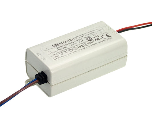 Driver LED plástico voltaje 12W APV-12 - 15V