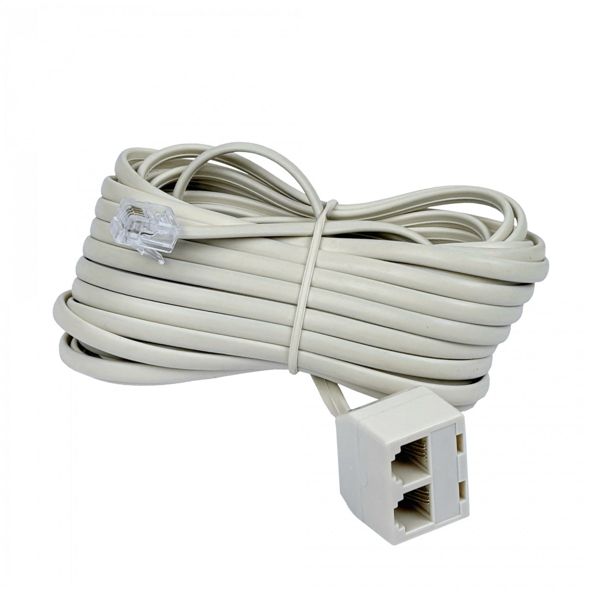 MT-1382 MACROTEL 1-RJ11-M 2-RJ11-H 7,5mt 6P4C Cable Prolongador Telefónico RJ14