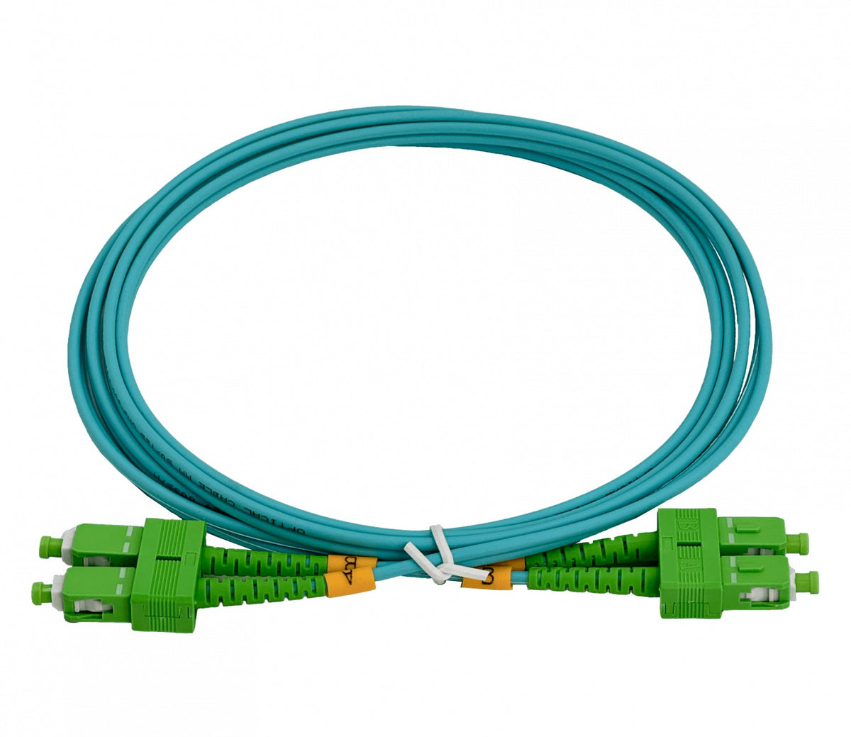 JF3AA2 2 metros SC/APC a SC/APC OM3 Multimodo MM Dúplex Latiguillo de Fibra con Cubierta LSZH