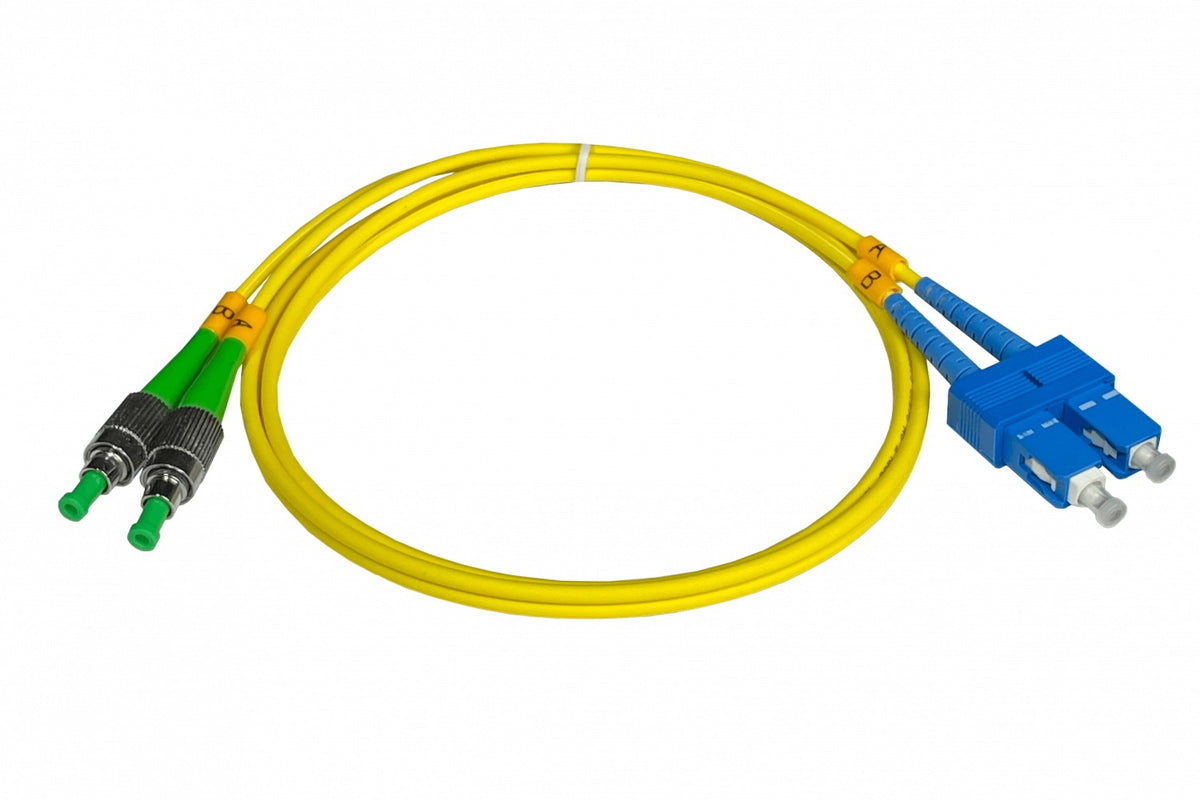JFSCH1 1mt SC/UPC-FC/APC Monomodo SM Dúplex Cable Puente Fibra 9/125um 3mm