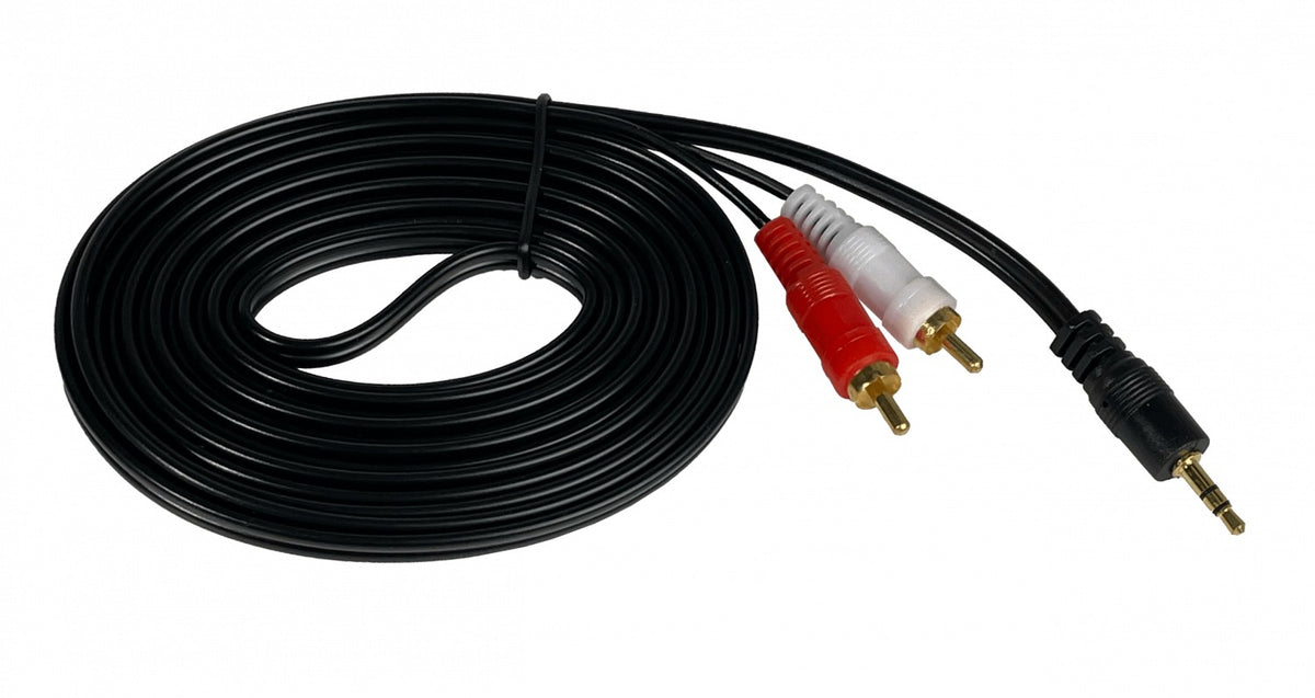 AUDIO-3MR ULINK 3,5mm-M 2-RCA-M 3mt Macho-Macho Cable Audio Plug-RCA Phone-1/8
