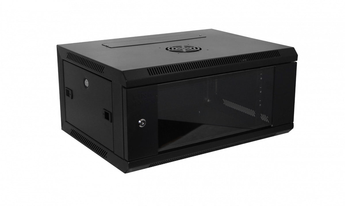 RK04-4L LINKMADE Laterales-Remov 4U 45cm-Fondo Rack Pared Mural Negro