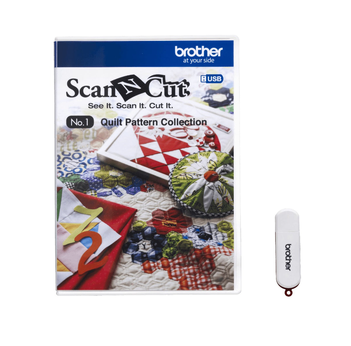 CAUSB1. Memoria USB BROTHER No.1 con patrones para quilt compatible con ScanNcut2 para plotter de corte