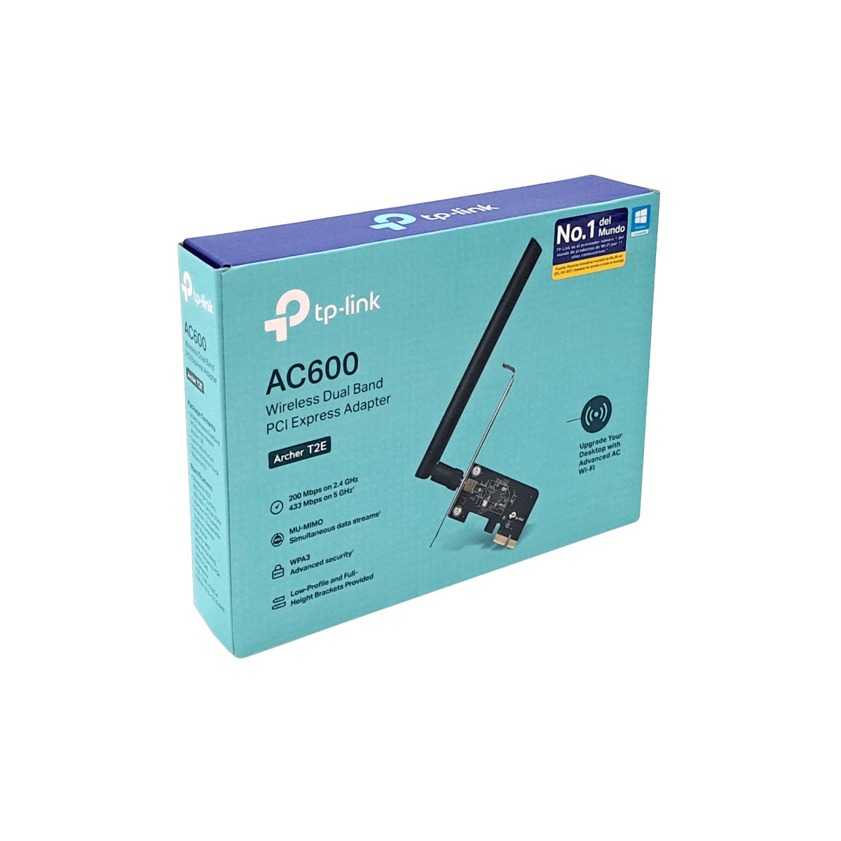 T2E TP-LINK Adaptador inalámbrico 633Mbps banda dual 2,4/5GHz interfaz PCI Express x1 con 1 conector RPSMA y soporte para perfiles alto y bajo