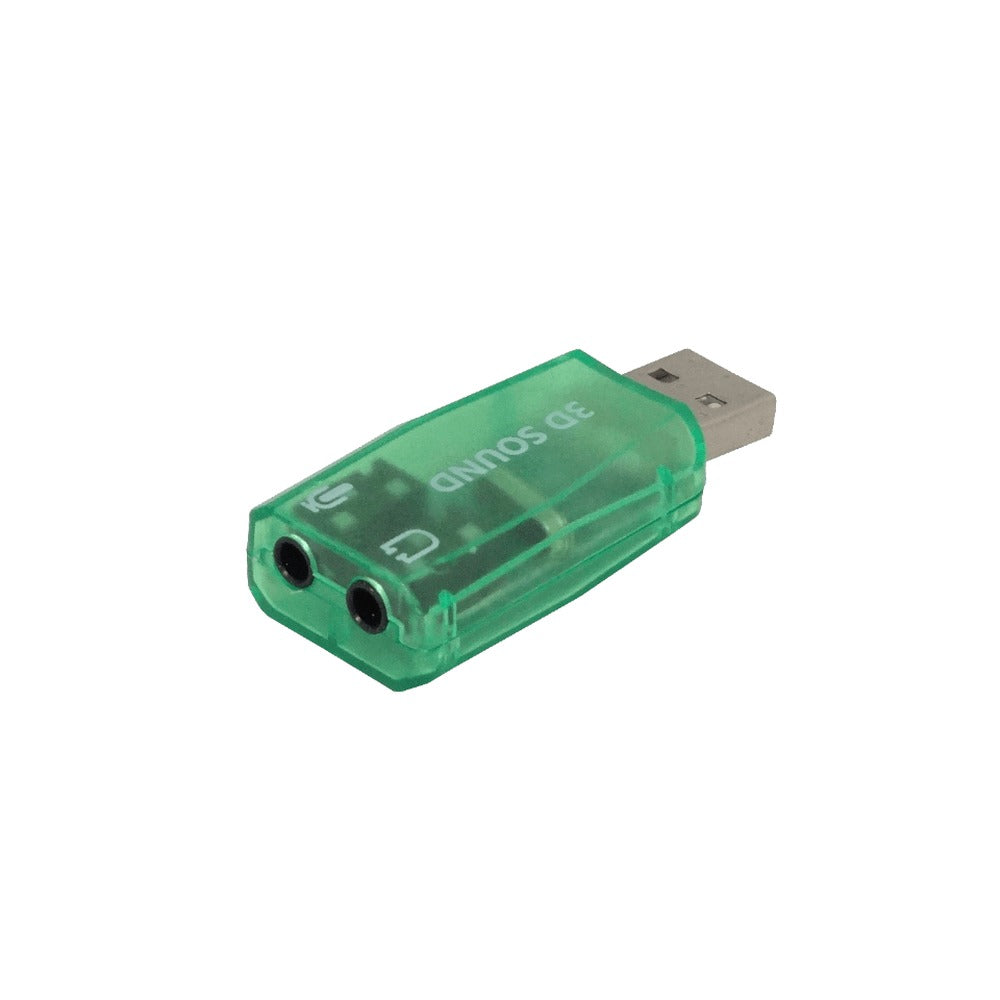 USBSND Adaptador Sonido USB-AM 2-3,5mm-H 1-in 1-out Audio