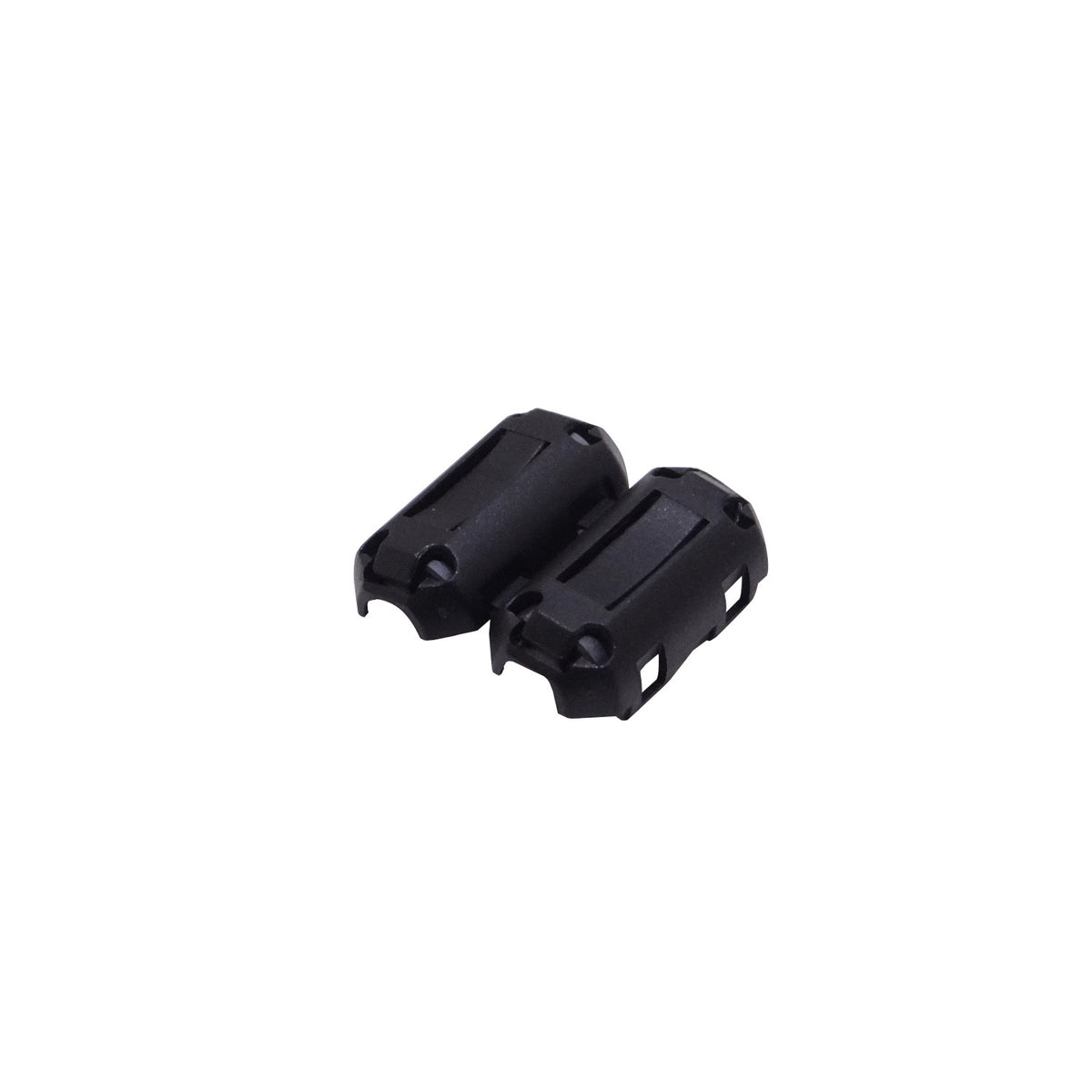 EMI-730N Núcleo de ferrita de níquel-zinc, dimensiones 15mm de diámetro por 30mm de largo, para conductores de hasta 7mm, color negro.