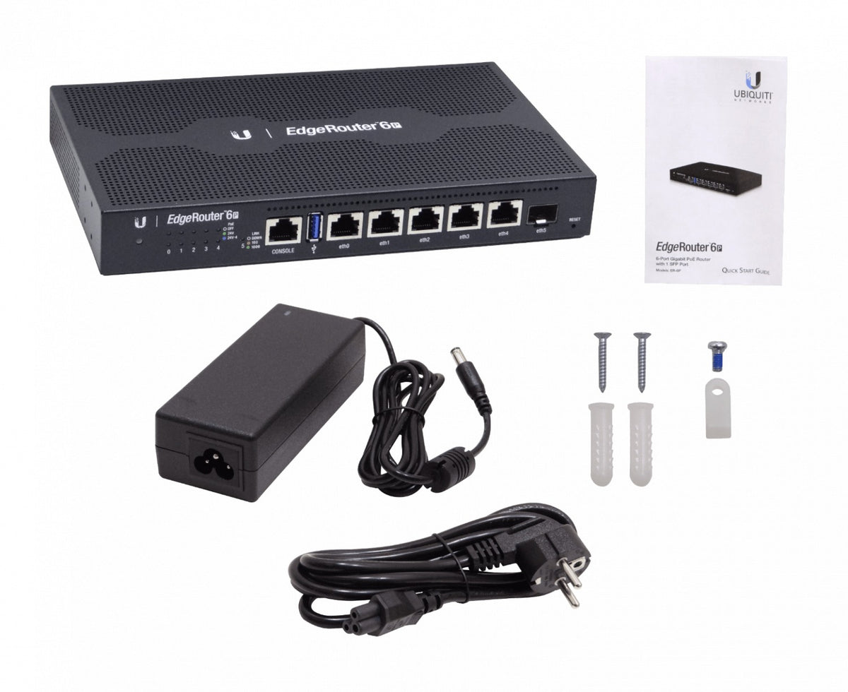 ER-6P-LIQ UBIQUITI DE SEGUNDA MANO 5-1000-POE24 1-SFP USB CONSOLA-RJ45 ENRUTADOR