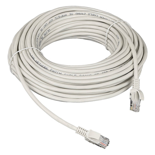 CPG-20C Cable de Parcheo Gris 20 metros 1-pieza CAT5E UTP 26AWG-CCA RJ45 Moldeado
