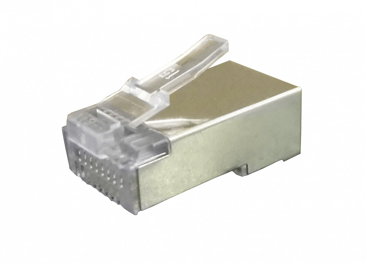 RJS-10U LINKMADE 10-unidades Conector RJ45 Blindado Metálico para Cable Multifilar Cat5e FTP STP