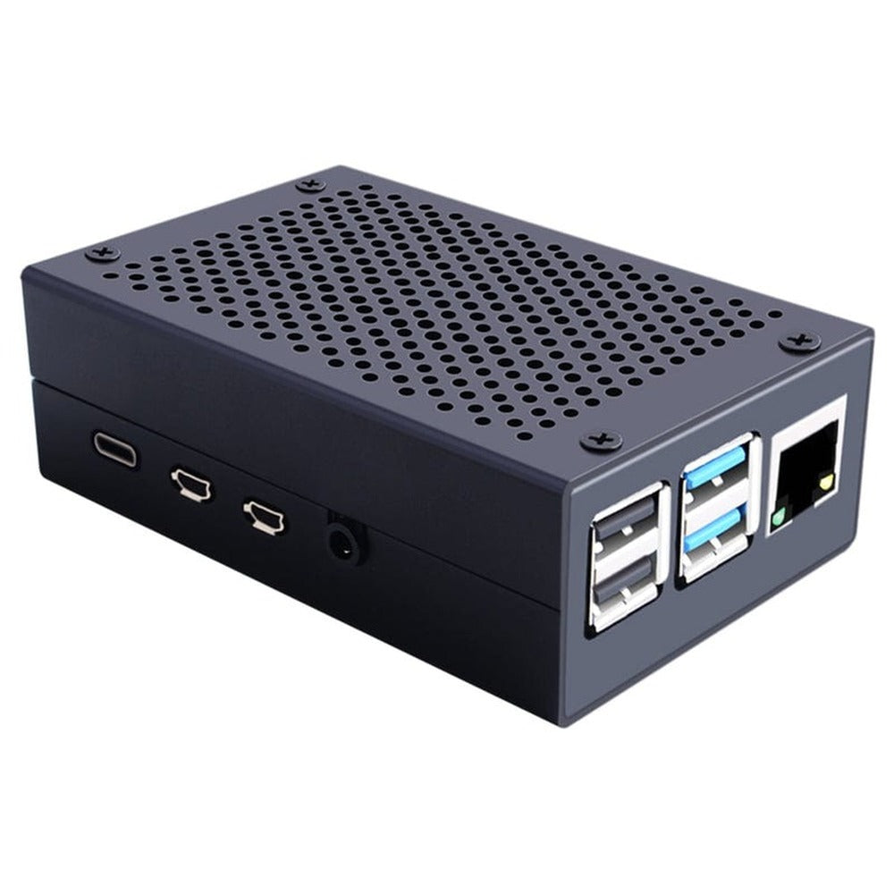Carcasa Metálica para Raspberry Pi 4 B Equipada con Sistema de Refrigeración