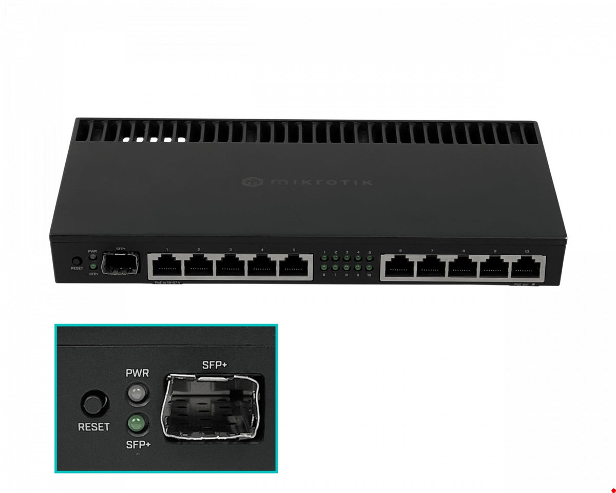 RB4011IGS+RM-LIQ MIKROTIK USADO 10-1000 1-SFP+10G Console-RJ45 L5 1,4GHz-x4 1U-Rack 12-