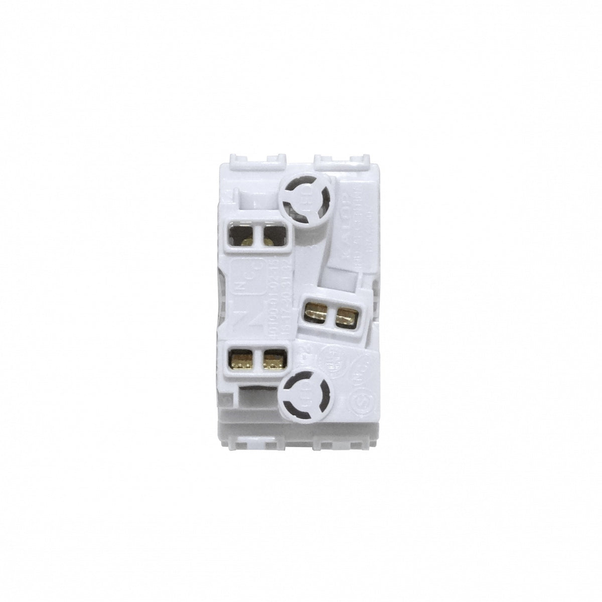 KEP-G KALOP Interruptor unipolar blanco de 9/12 con 2 pines para 16A 250V, requiere módulo KEP-A KL40100