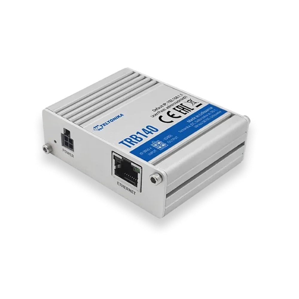 Pasarela de conectividad móvil Teltonika TRB140 industrial con soporte 2G/3G/4G Cat4 y entradas/salidas digitales