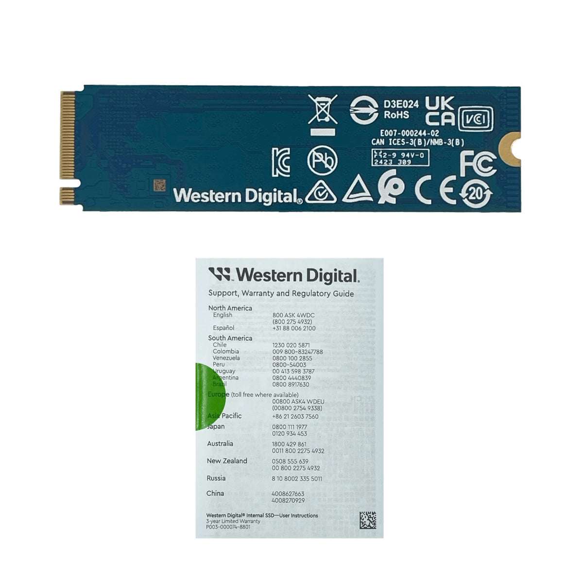 SSD250N WESTERNDIGITAL 250GB NVMe M.2 2400-900mb/s Disco Estado Sólido M.2 WDS250G2G0C