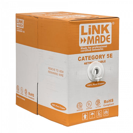 CBL-MFG3 LINKMADE PVC F/UTP 26AWG Categoría 5e Flexible 300m Cobre Bobina Cable Fabricado en Taiwán